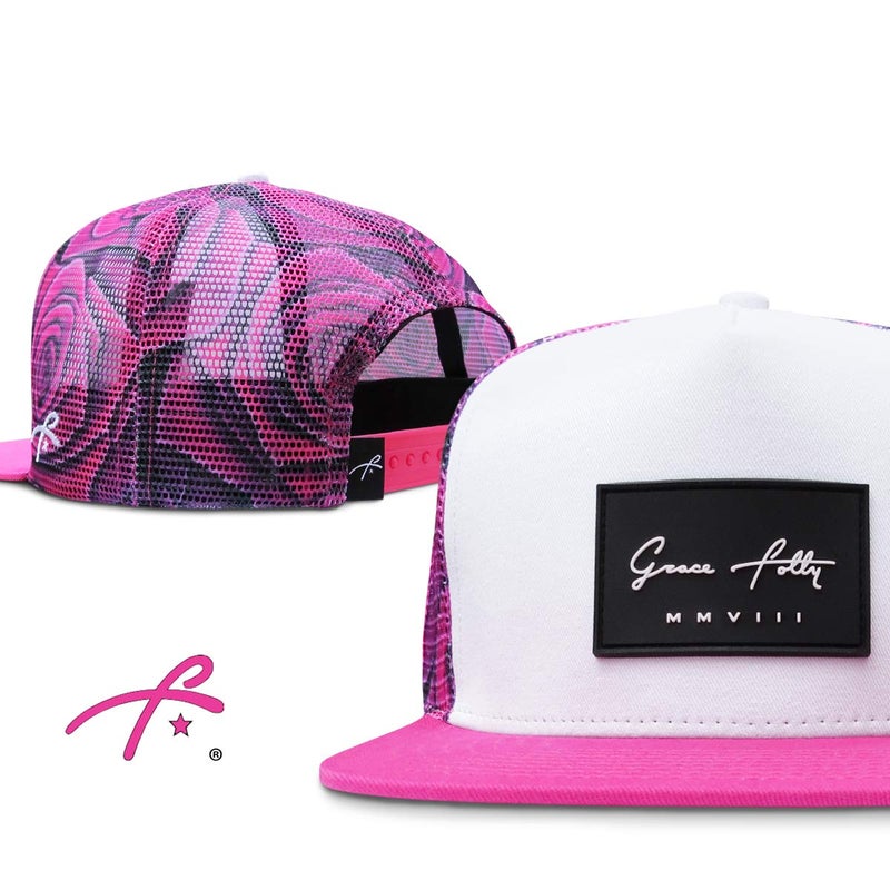 Grace Folly Trucker Hat for Men & Women. Snapback Mesh Caps (US, Alpha, One Size, One Size, Rose- Pink) - Image 2